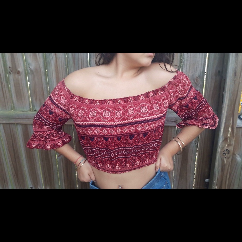 Beautiful red crop top